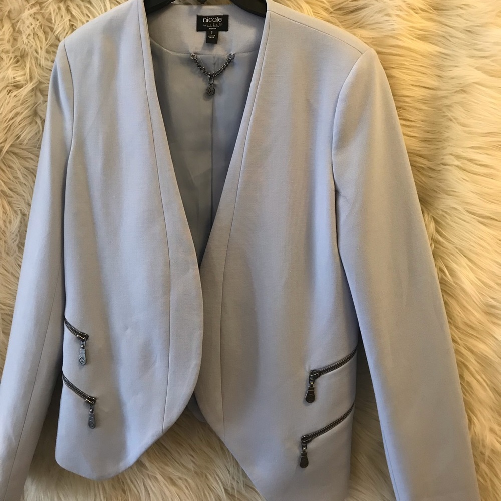 Nicole Miller Pastel Blue Blazer